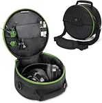 UNIVERSAL GAMING HEADSET TRAVEL CASE: A spacious circular design accommodates wired and wireless headphones for PC , Xbox , Sony , Beats , Bose & more (Interior Dimensions: 9 x 9 x 4.25 inches)